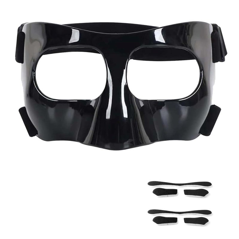 Fenduoer Nose Guard for Sports, Broken Nose, Adustable Face Mask with Foam Padding for Men and Women,Adult,Basketball,Baseball,Football,Softball Face Guard(Black Full Face) - Image 1